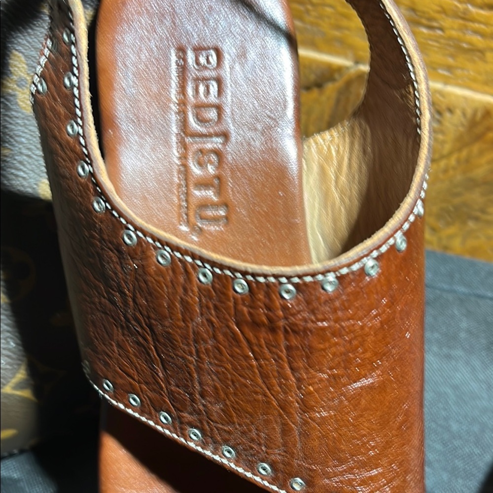 Bed Stu -quality craftsman Brown Leather Sandals size 6.5 unworn - Picture 4 of 12